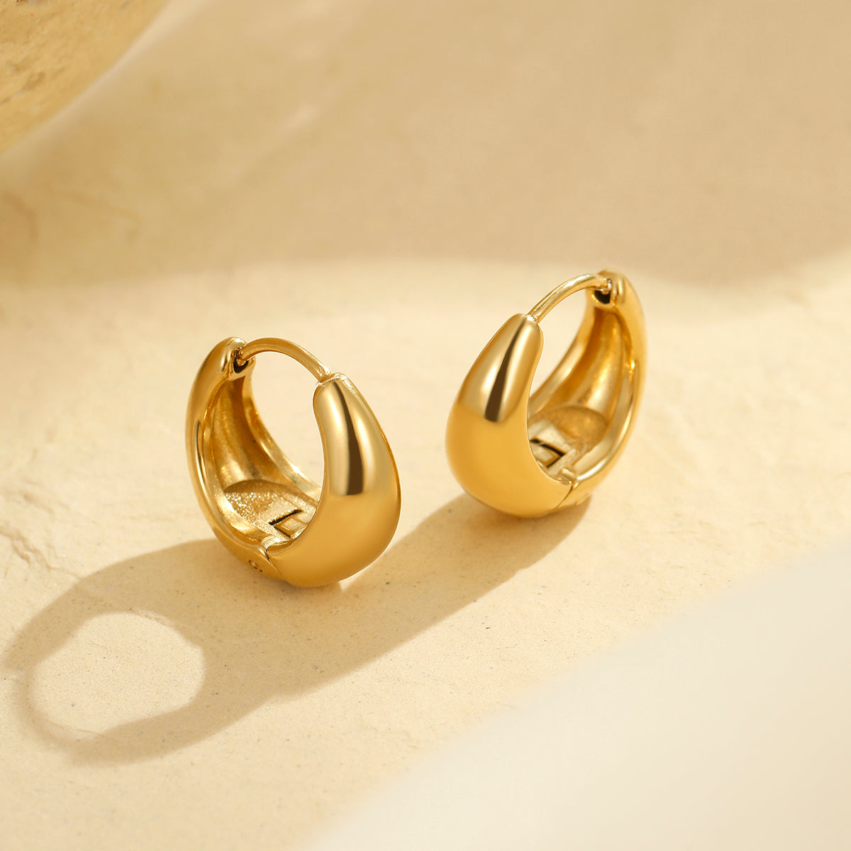 Dune Gold Huggie Earrings