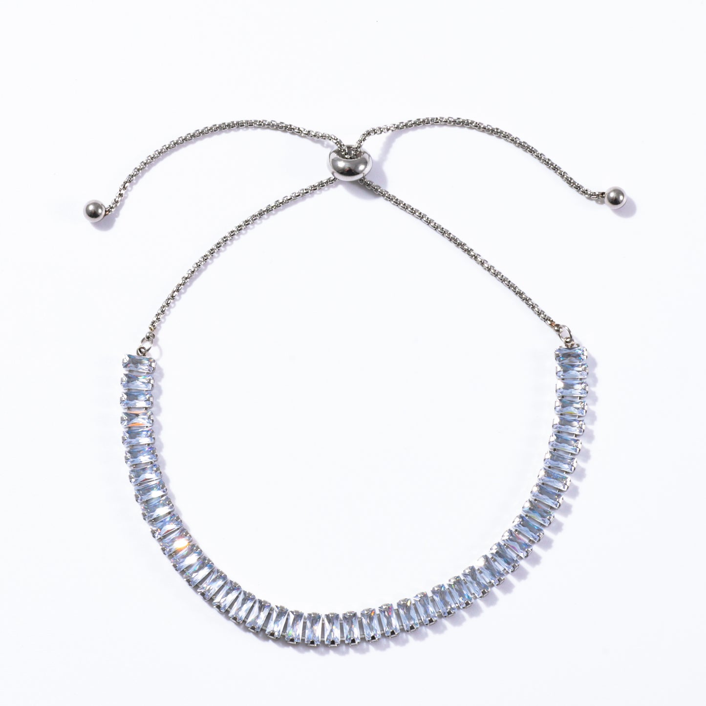 Luna Tennis Silver Bracelet