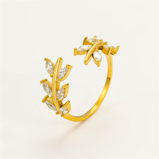 Petal Adjustable Gold Ring