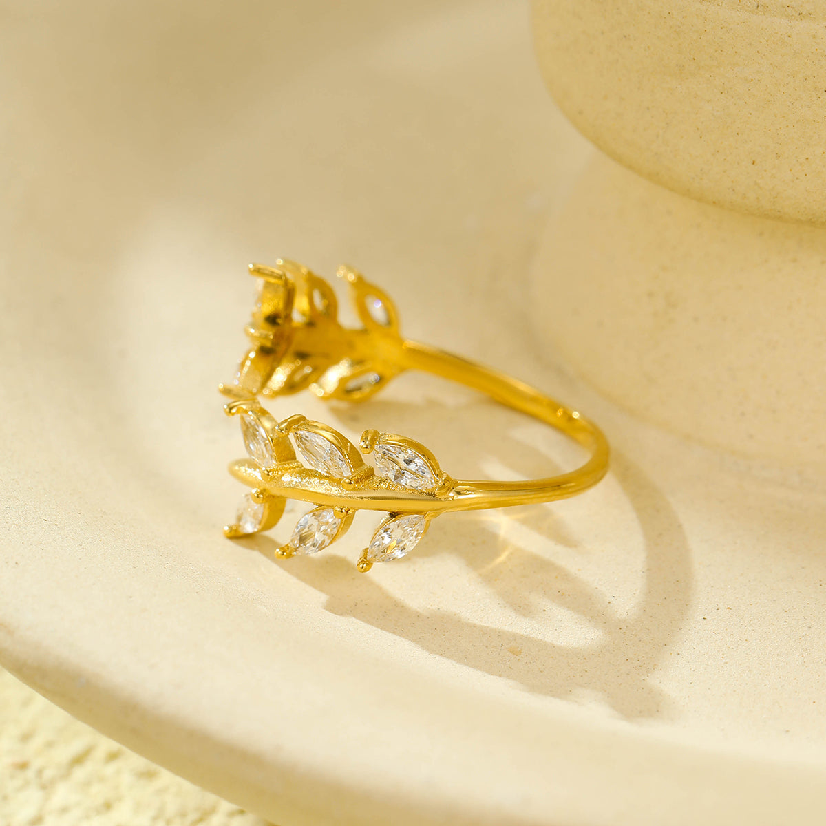 Petal Adjustable Gold Ring