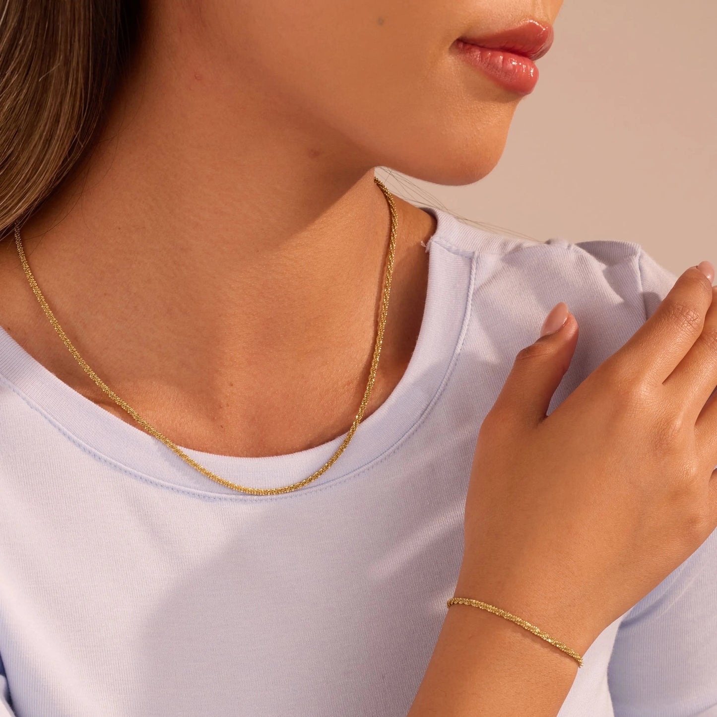 Sahara Gold Twist Necklace