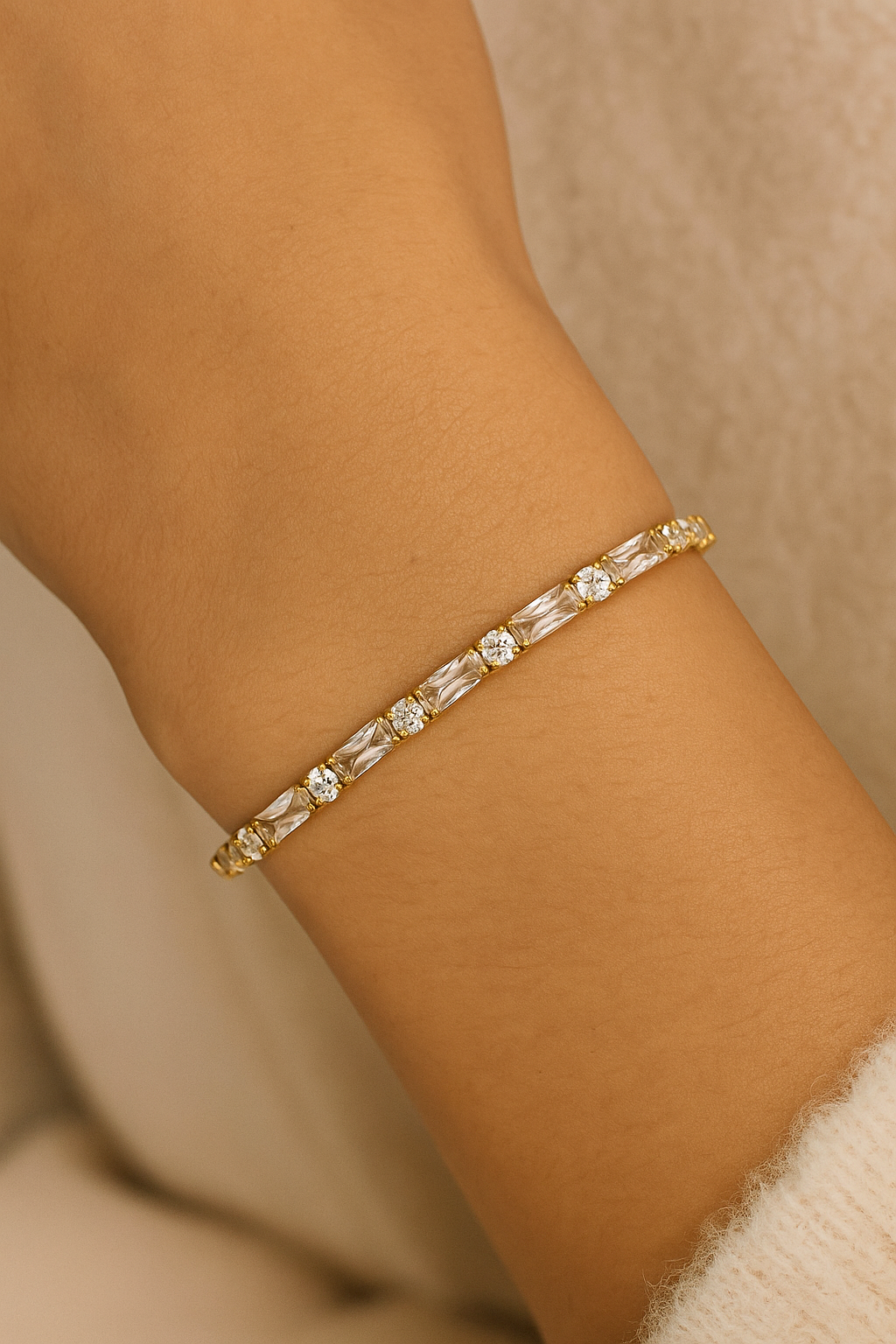 Solstice Gold Tennis Bracelet