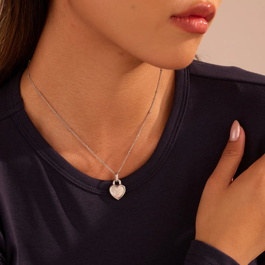 Amour Lock Silver Necklace