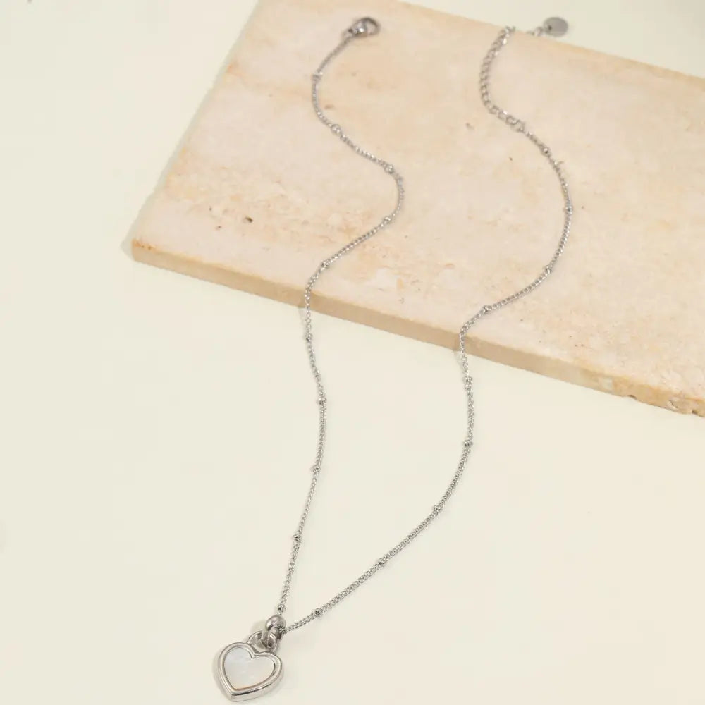 Amour Lock Silver Necklace