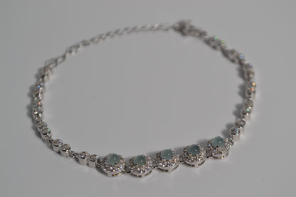 Khadijah White Jadeite Silver S925 Bracelet