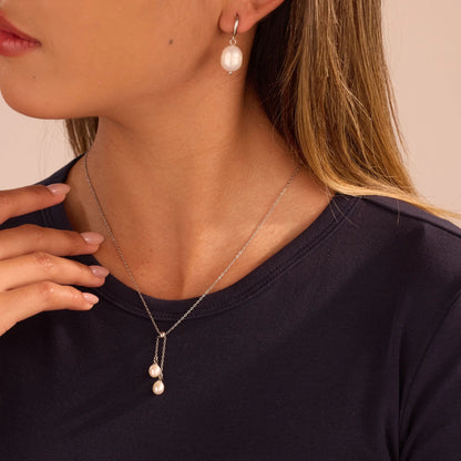 Dream Silver Fresh Water Pearl Necklace