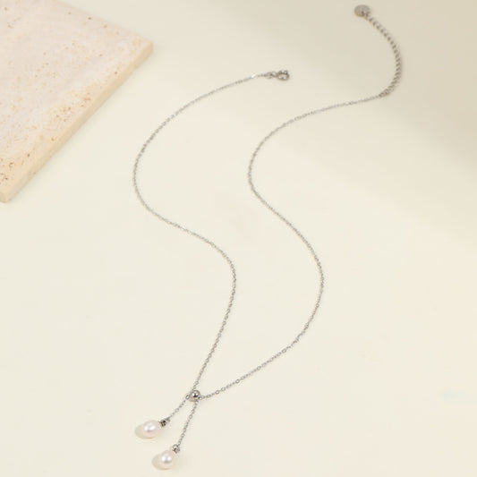 Dream Silver Fresh Water Pearl Necklace