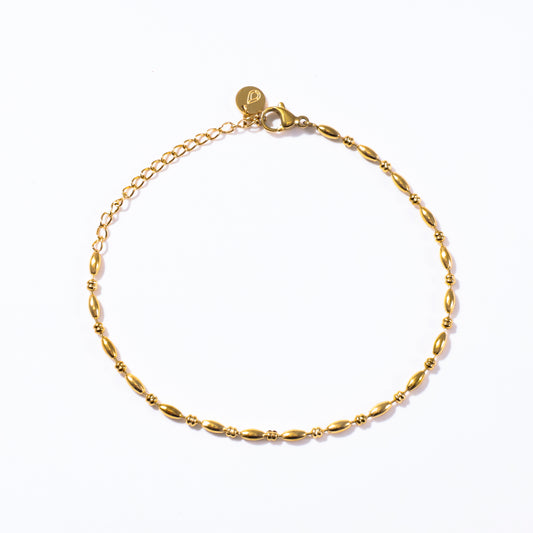 Ember Gold Dainty Beaded Bracelet