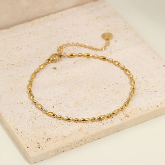 Ember Gold Dainty Beaded Bracelet