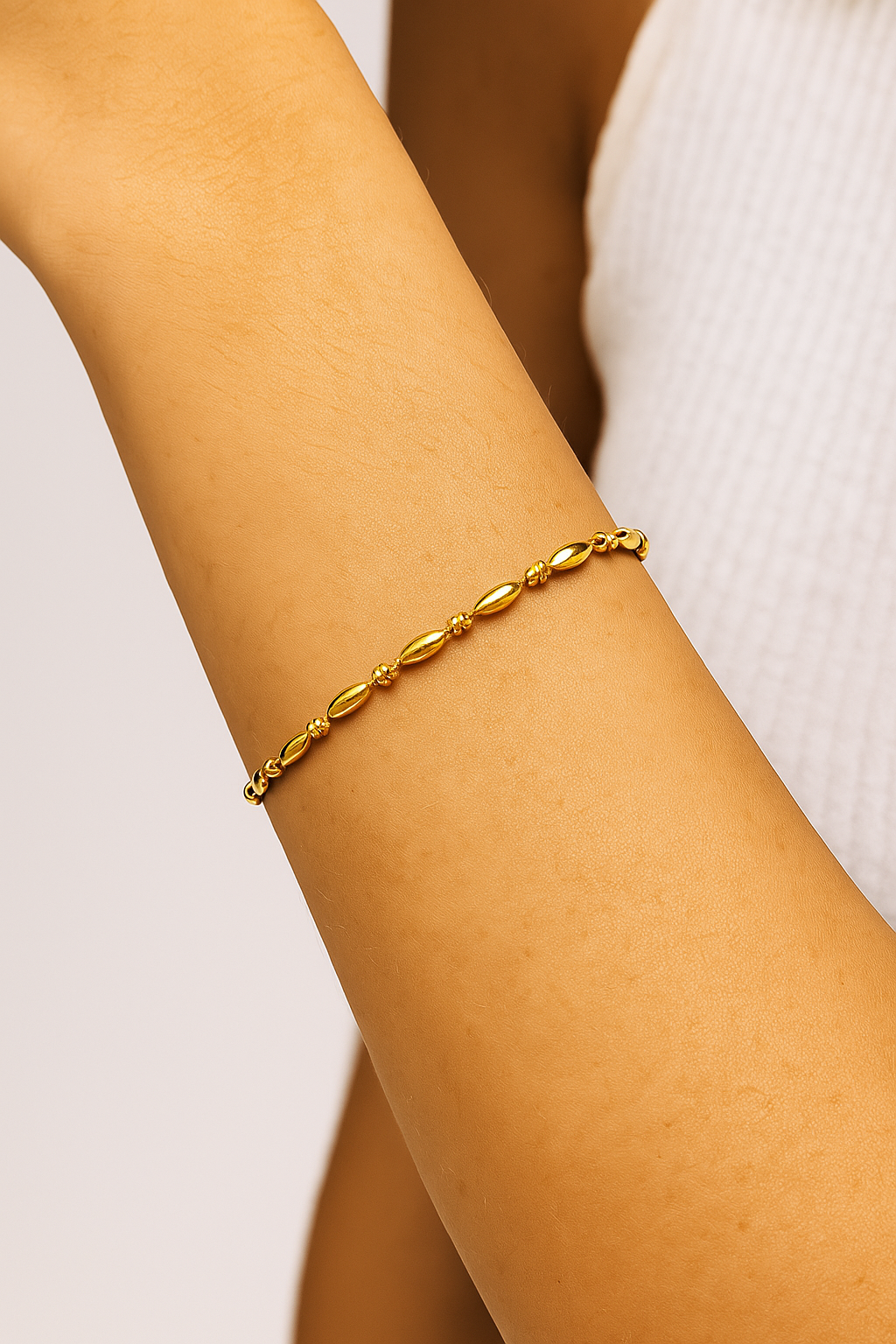 Ember Gold Dainty Beaded Bracelet