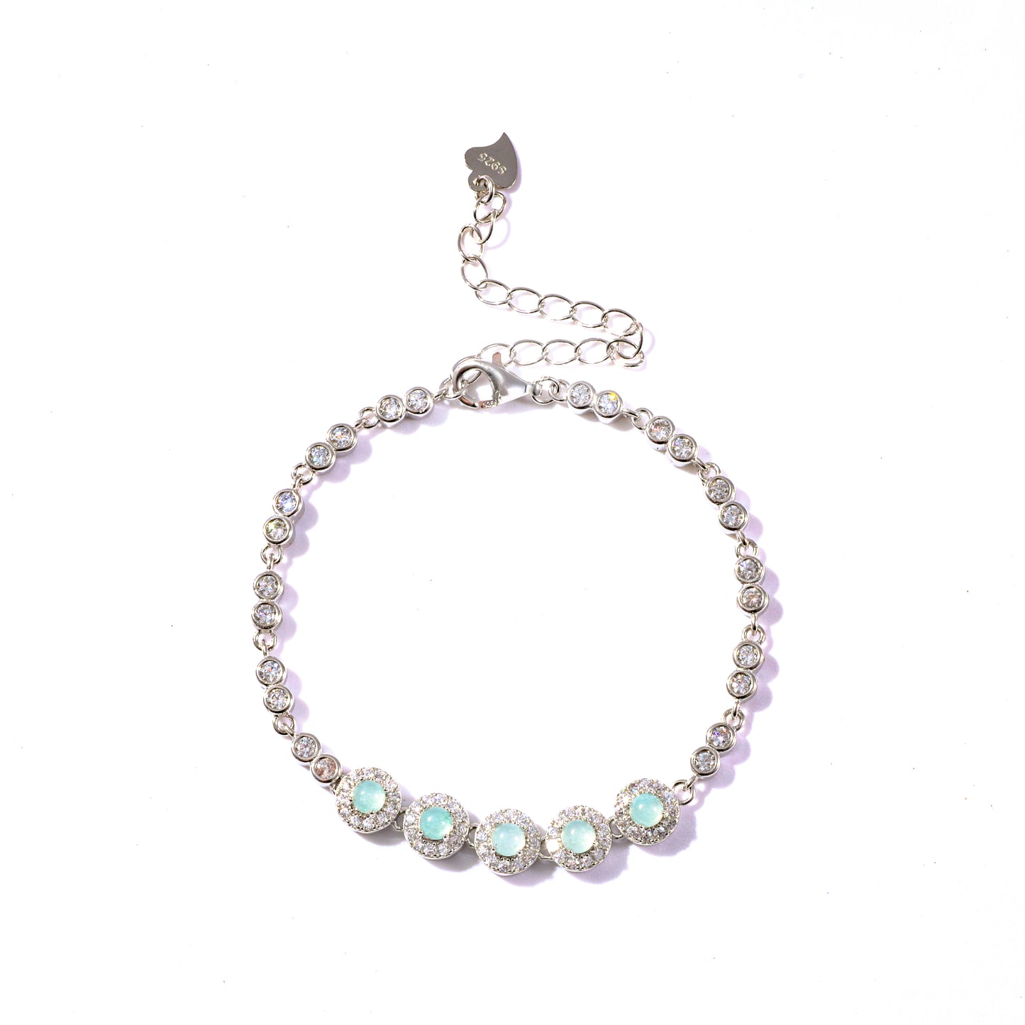 Khadijah White Jadeite Silver S925 Bracelet