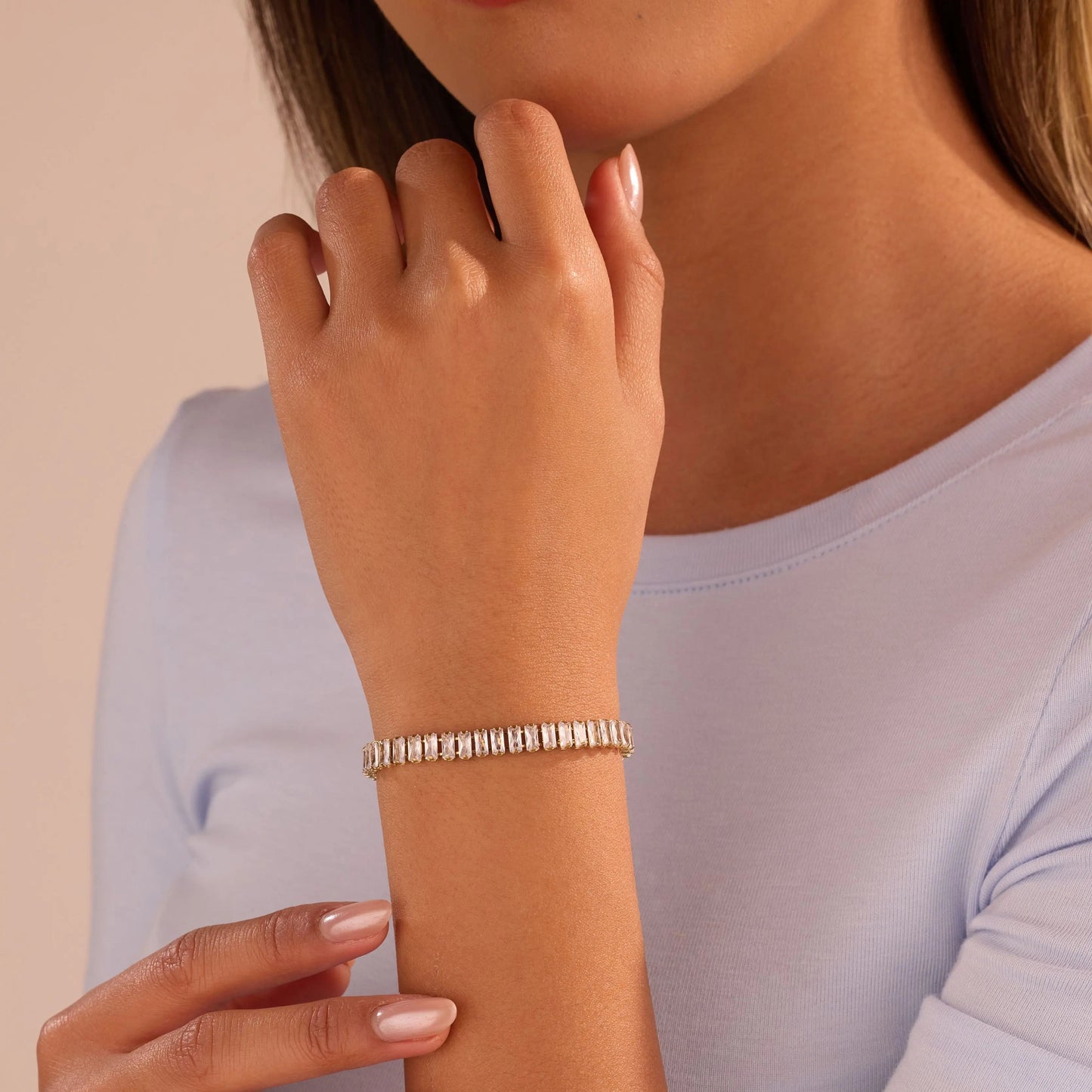 Luna Tennis Gold Bracelet