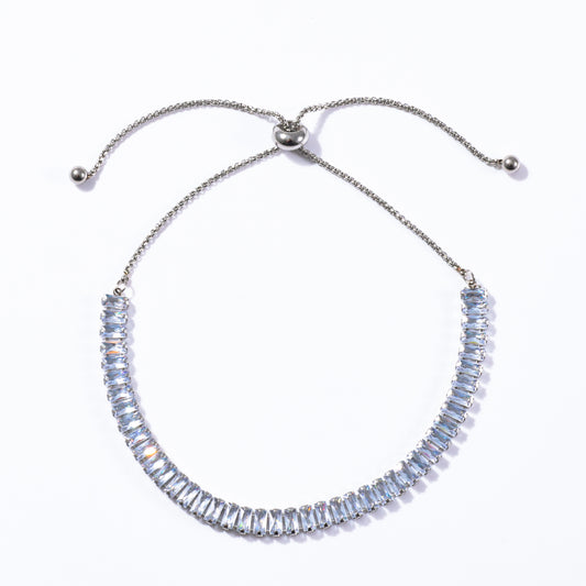 Luna Tennis Silver Bracelet