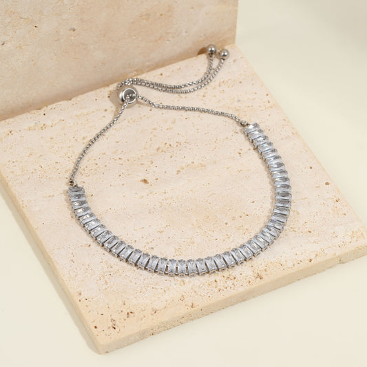 Luna Tennis Silver Bracelet