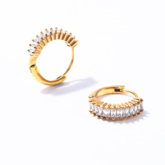 Moonlight Gold Huggie Earrings