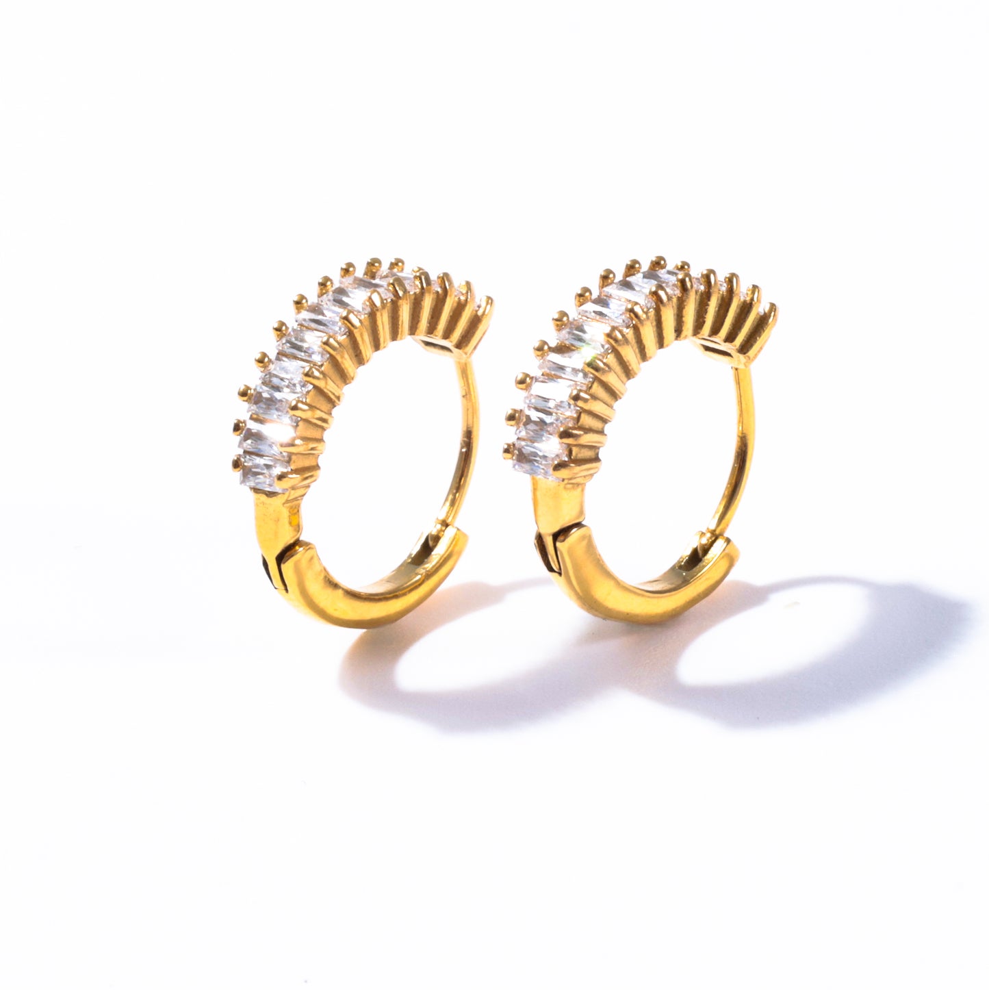 Moonlight Gold Huggie Earrings