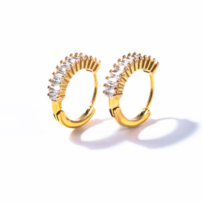 Moonlight Gold Huggie Earrings