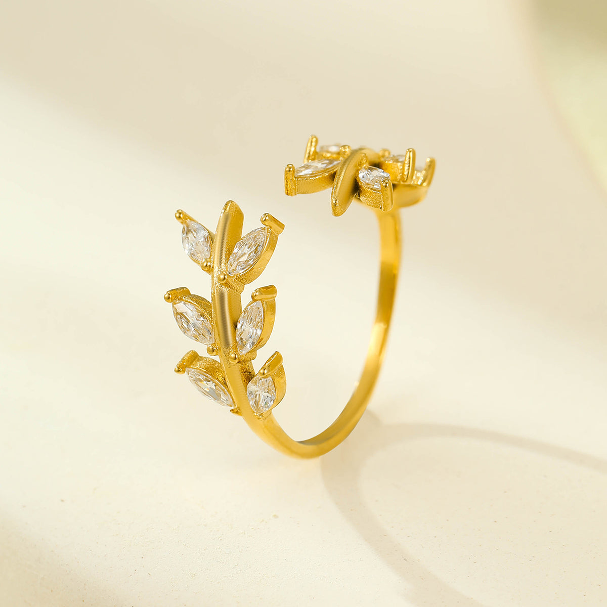 Petal Adjustable Gold Ring