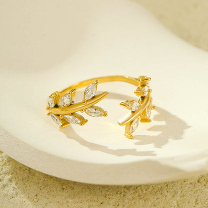 Petal Adjustable Gold Ring