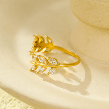 Petal Adjustable Gold Ring