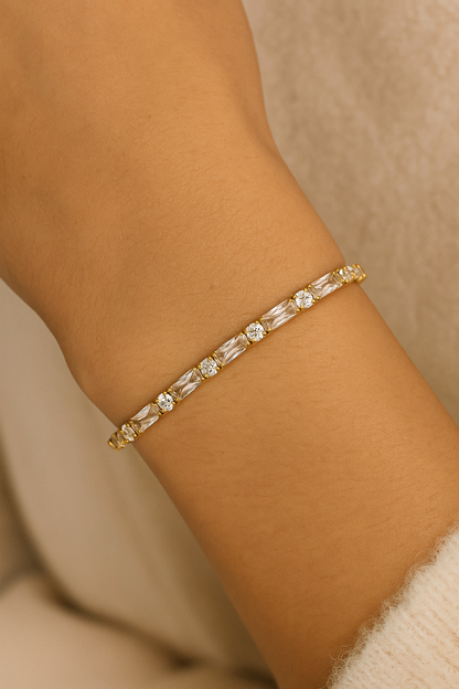 Solstice Gold Tennis Bracelet