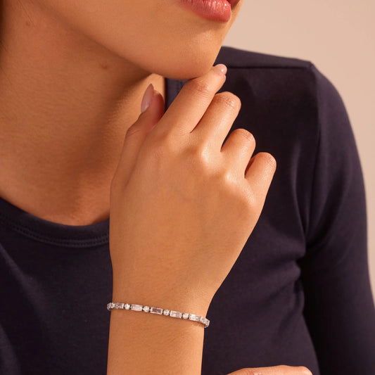 Solstice Silver Tennis Bracelet